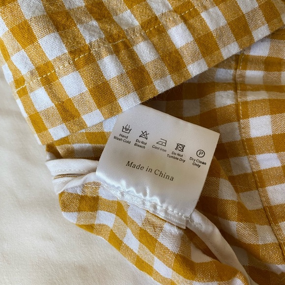 Petite Studio NYC Yellow Gingham Dress - Picture 14 of 14